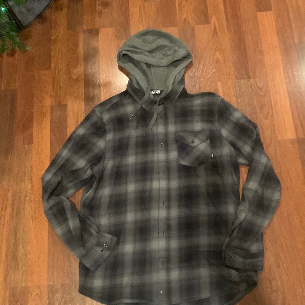 Van’s flannel shirt with hood